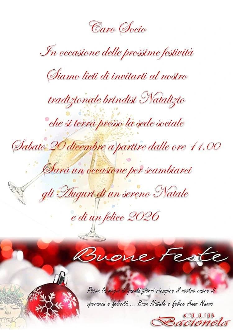 La Bacionela Club Auguri di Natale 2026